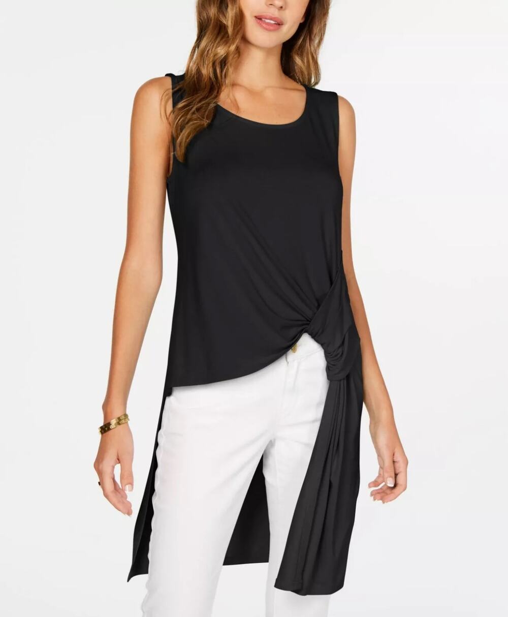Alfani High Low Top Size 4X in Deep Black